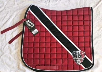 ESKADRON Schabracke Bicolor Bordeaux Rot DR Dressur Full WB NEU m Etikett - Bild 1 von 4