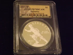2012-W $1 INFANTRY PCGS PR 70 - Picture 1 of 2