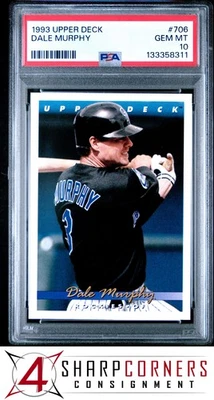 1993 UPPER DECK #706 DALE MURPHY ROCKIES PSA 10 - Image 1 of 3