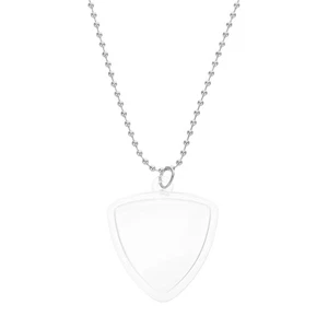 Guitar Pick Necklace - Clear Guitar Pick Holder Box Necklace Transparent - Picture 1 of 12