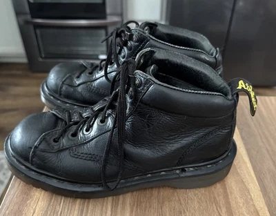 De colección Y2K Dr Doc Martens Damas Reino Unido Talla 5/Estados Unidos 7 Grueso Cuero Negro Plataforma Usado en Excelente Condición Foto 1 de 4