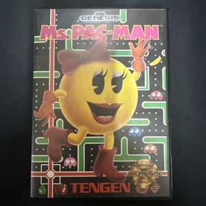 Ms. Pac-Man Videospiel (Sega Genesis, 1991) CIB mit Man/Reg Karte Retro getestet - Bild 1 von 13