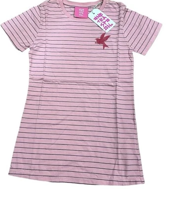 Camisa One Teaspoon Para Mujer XS Rayas Bower Bird Gráfico Camiseta Manga Corta Foto 1 de 4