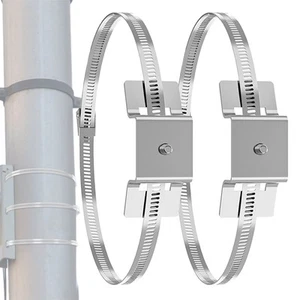 2Pcs Sign Mounting Brackets For Larger Poles Adjustable Street Sign Mounting - Picture 1 of 12