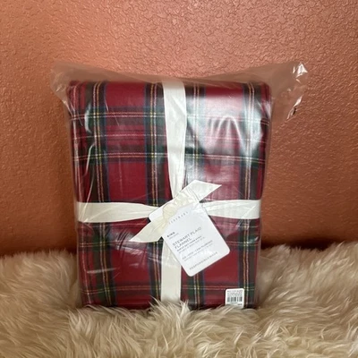 ¡Nuevo Juego de Sábanas Pottery Barn Stewart Franela a Cuadros King Navidad Vacaciones Ropa de Cama! Foto 1 de 2