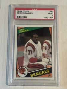 1984 Topps Eddie Edwards #40 Card PSA 9 Mint BENGALS - Picture 1 of 2