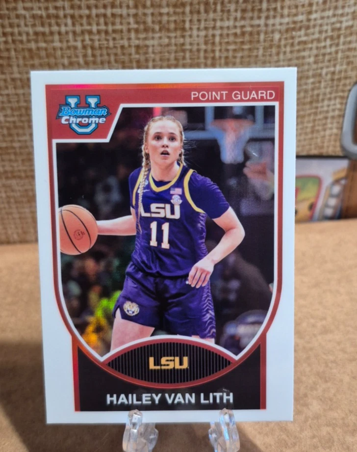 2024 BOWMAN CHROME U HAILEY VAN LITH ROOKIE-SKY/LOUISVILLE/LSU/TCU-#07B-26 - Image 1 of 2