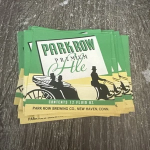 Vintage Lot Of ( 40 ) - 12 oz - Park Row Premium Ale Paper Labels New Haven Ct - Picture 1 of 7