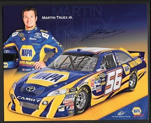 MARTIN TRUEX JR. NASCAR CUP SERIES Autographed HERO CARD #56 2011 TOYOTA - Picture 1 of 2