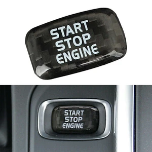 Real Engine Start Stop Button Cover Carbon Fiber Sticker For Volvo V40 S60L XC60 - Picture 1 of 3
