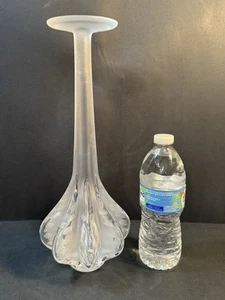 Lalique Kristall große 13,5" Knospenvase "Claude" neuwertig mit Bodenpads - Bild 1 von 8