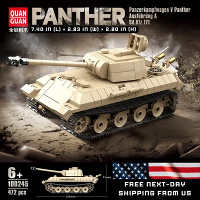 Quan Guan Panther Tank 100245 – WWII German Panzer V Ausf.A Sd.Kfz.171 | 472pcs - Image 1 of 4