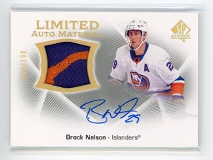 2021-22 UD Sp Authentic Limited Auto Material Patch Brock Nelson Islanders /100 - Picture 1 of 1