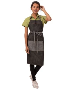 Unisex Manhattan Bib Apron, Black, One Size - Bild 1 von 6