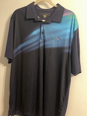 Greg Norman Men’s Play Dry Golf Shirt Size XXL Shark Logo Excellent Condition Foto 1 de 4