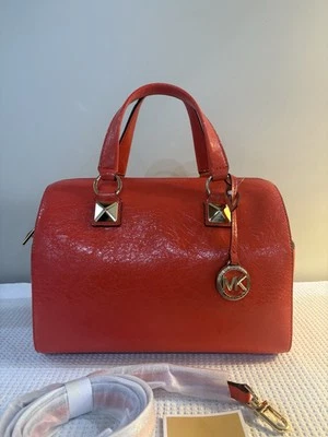 Michael Kors Grayson средний спортивная в сожженной Сиена кожаная сумка с Ярлыками - Изображение 1 из 4