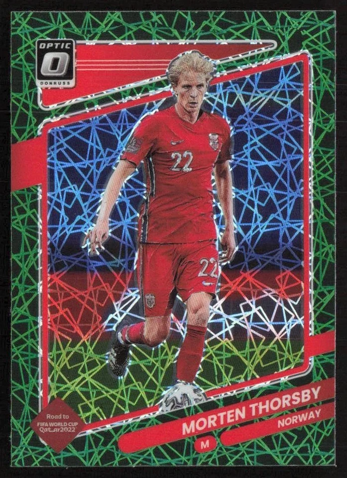 2021-22 Donruss Optic Green Velocity Morten Thorsby #105 Norway - Image 1 of 2