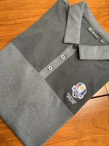 adidas GOLF Polo Shirt GRAY Ryder Cup Whistling Straits MENS LARGE - Picture 1 of 5