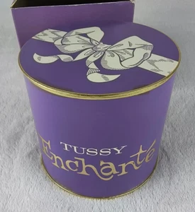 Vintage Tussy Enchante Dusting Powder Sealed NOS Purple Puff Boxed - Picture 1 of 5