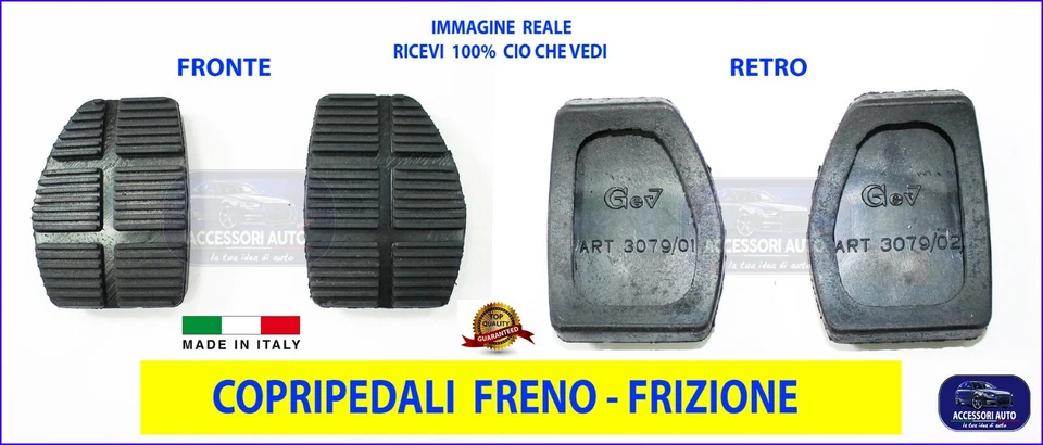 Copripedali in gomma Freno/frizione ALFA Romeo/fiat/opel Tuning Auto Gev