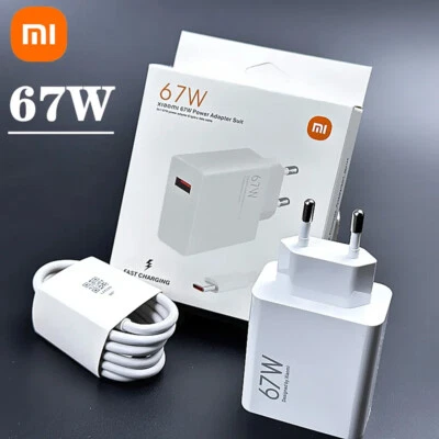 Xiaomi 67W Schnell Ladegerät Netzteil Adapter USB-C Kabel Redmi Note11/12Pro - Bild 1 von 4