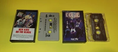 2 New Kids On The Block Cassette Tapes - Self Titled & No More Games Play Tested - Image 1 of 3