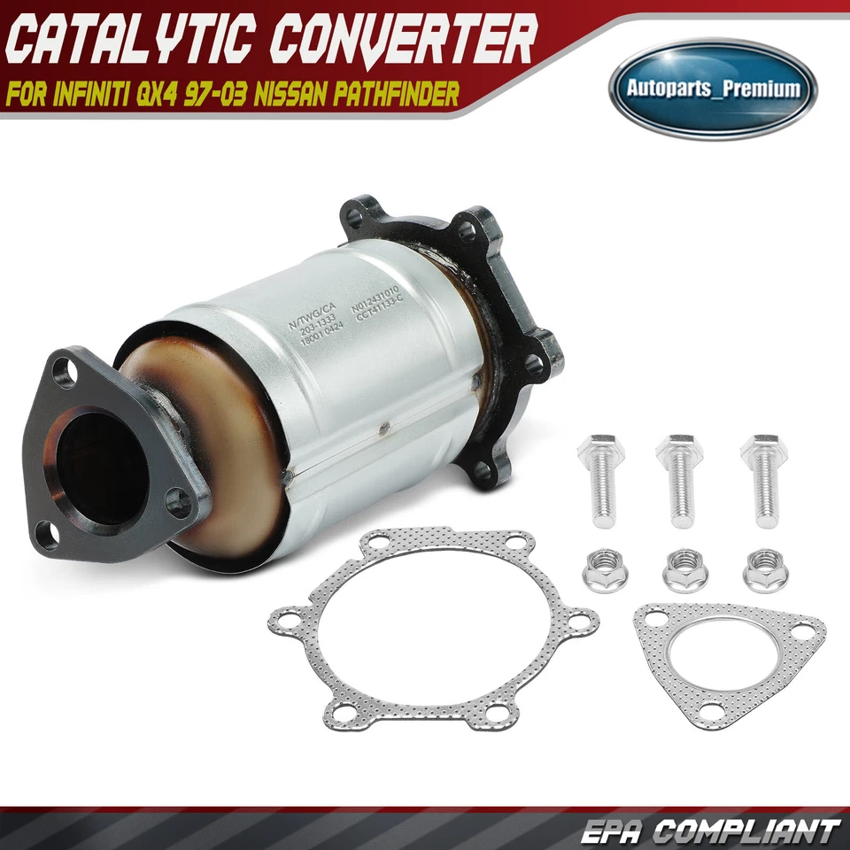 Convertidor catalítico delantero derecho para INFINITI QX4 01-03 Nissan Pathfinder 00-04 Foto 1 de 4