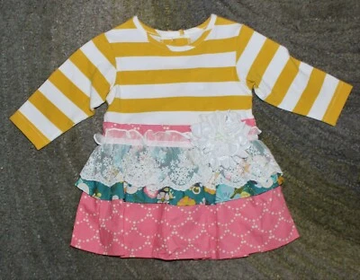 Peaches 'n Cream Baby Girls Dress - Size 12 Months - EUC - Image 1 of 4