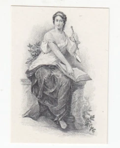 Vintage American Bank Note Co. Gravur - Justice Reading A1 - Bild 1 von 2