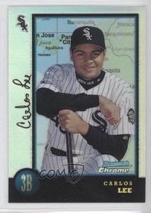 1998 Bowman Chrome International Refractor Carlos Lee #428 Rookie RC