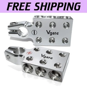 Lead-Acid Battery Terminals Clamp Pair - 6061 Aluminum for Secure Connections - Picture 1 of 9