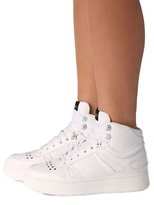 Tênis Jimmy Choo Feminino Havaí Top Alto Couro Branco Tamanho 41 / EUA 11 - Imagem 1 de 4
