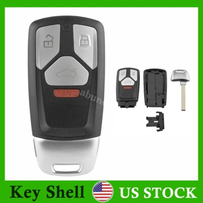 For 2017 2018 2019 Audi A4 A5 Q7 TT SQ5 Smart Remote Key Fob Case Shell 4 Button - Image 1 of 4
