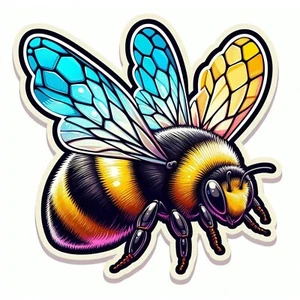 Bumblebee Decal,  Waterproof Vinyl Sticker, UV resistant Decal - Picture 1 of 12