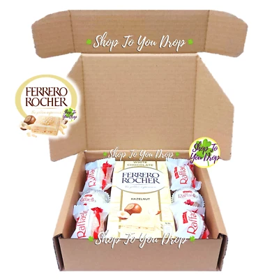 15 ITEM FERRERO ROCHER RAFFAELLO WHITE CHOCOLATE GIFT BOX Personalised Hamper🎁 - Image 1 of 4
