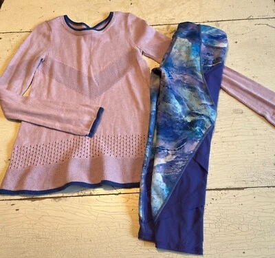 Conjunto Suéter Púrpura + Leggings Atléticos Niña IVIVVA Talla 10 Foto 1 de 2