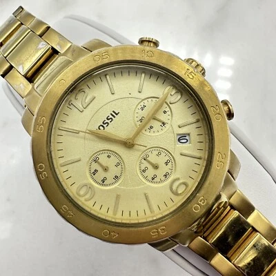 Reloj Fossil AM4422, Triple Tono Dorado, Cronógrafo, 40mm, Batería Nueva Foto 1 de 4