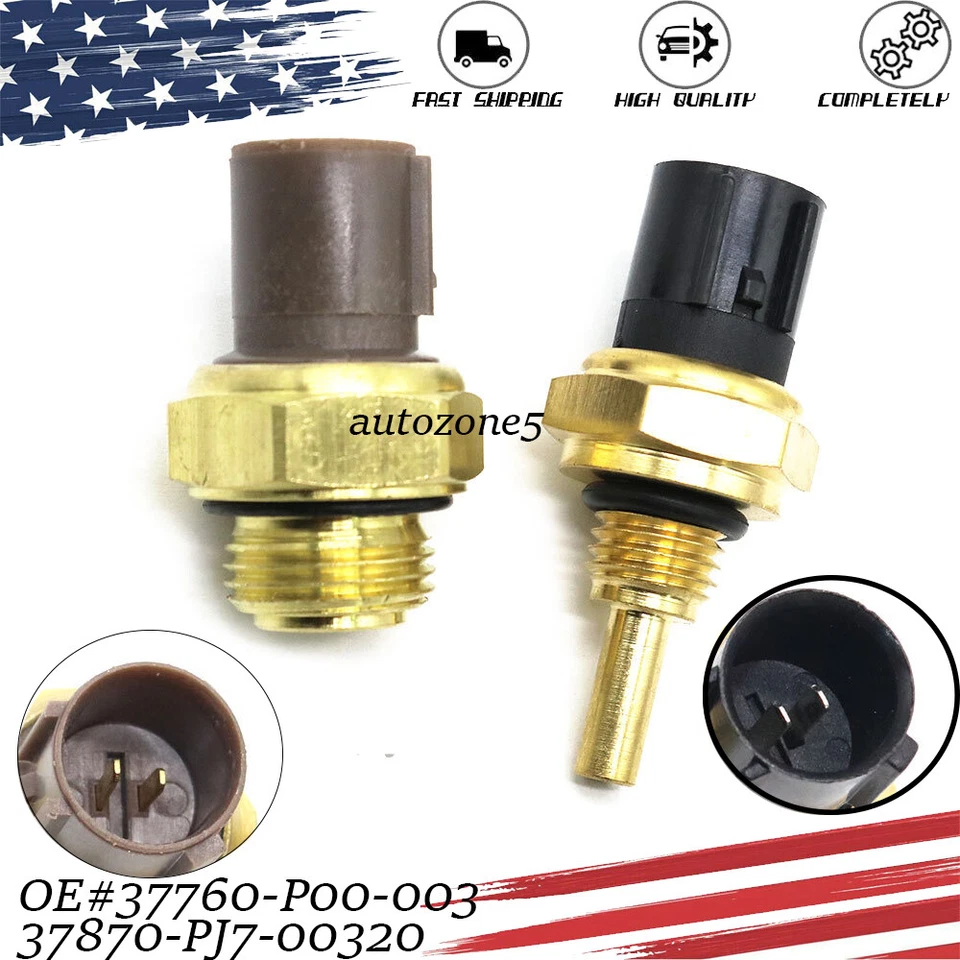 1 juego de interruptor de ventilador de refrigeración y sensor de temperatura de refrigerante para Honda CR-V Civic Acura Foto 1 de 4