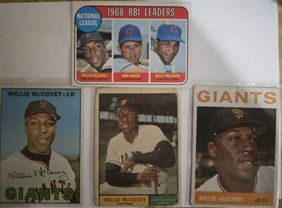 Lote De Colección De HOF Willie McCovey 1961, '64, '67, '69 (Lote De 4 Cartas) Foto 1 de 4