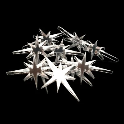 Espejos artesanales estrellas de Navidad paquetes 10, muchos colores/tamaños, grabado/aros Foto 1 de 4