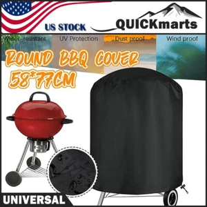 BBQ Round Grill Cover 30" Barbecue Waterproof Outdoor Heavy Duty UV Protection - Picture 1 of 8