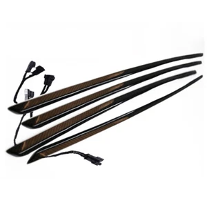 Carbon Fiber Door Panel Ambience Welcome Light Package Trim For BMW 3 F30 F31 - Photo 1/5
