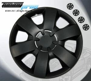 Matte Black Style 226 14 Inches Hubcap Wheel Cover Rim Skin Covers 14" Inch 4pcs - Picture 1 of 4