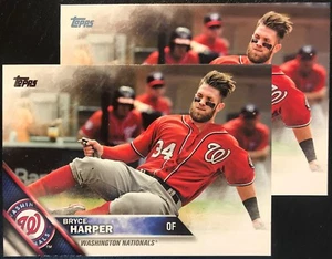BRYCE HARPER - 2016 Topps #100 - WASHINGTON NATIONALS - Lot of 2 - Picture 1 of 2