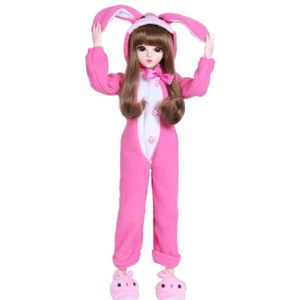 1/3 BJD Clothes for SD Dollfie Doll Pink Rabbit Pajamas DZ AOD LUTS MID DO Cute - Picture 1 of 2