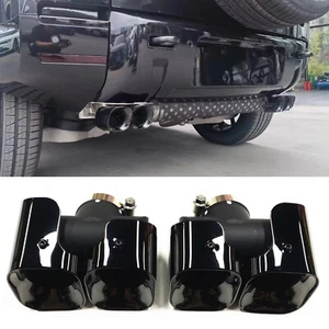 Puntas de silenciador de tubo de escape de parachoques trasero para Land Rover Defender 90 110 20-25 negro - Imagen 1 de 8