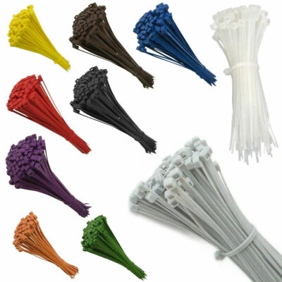 Nylon Plastic Cable Ties Long and Wide Extra Large Zip Ties Various Colors - Image 1 of 3