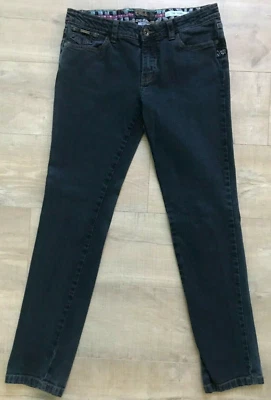 Pantalones de mezclilla negros para mujer BILLABONG "The Skinny" tiro bajo talla 9 Foto 1 de 4