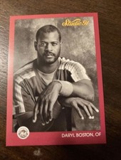 DARYL BOSTON NEW YORK METS VINTAGE 1991 LEAF STUDIO CARD #201 