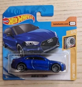 Hot Wheels Audi RS 5 Coupe Turbo 2/5 Short Blue New 118/250 Audi Coupe HW Turbo - Picture 1 of 2